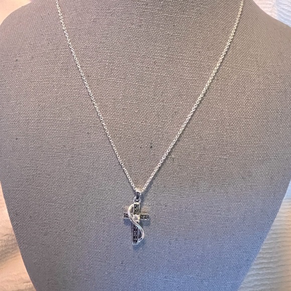 Sale MC Thai Sterling Silver CZ Crystal Cross - Picture 3 of 6